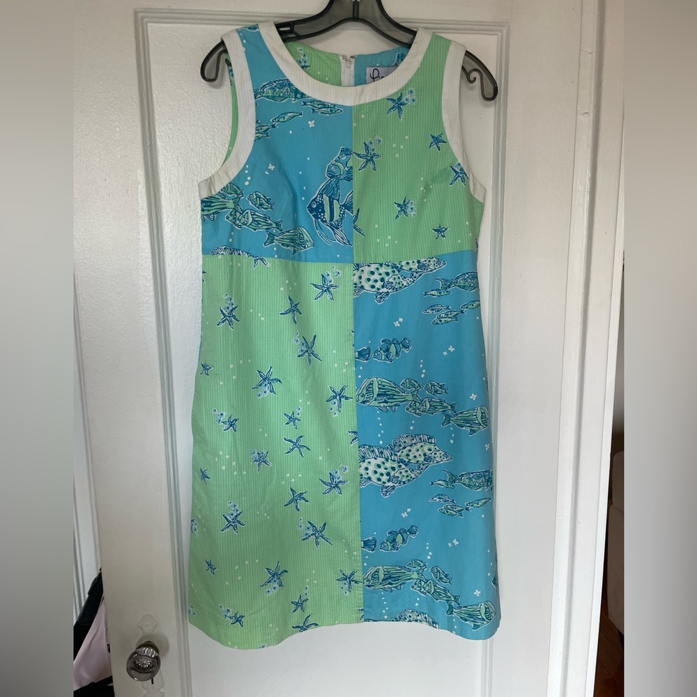 Lilly Pulitzer Blue/Green Sundress sz 10